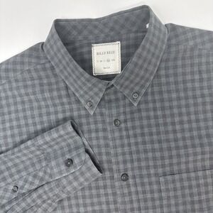 Billy Reid Slim Fit Button Down Gingham Check Long Sleeve‎ Men's XL